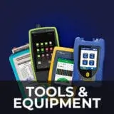 networking tool products with the words tools and equipment overlayed