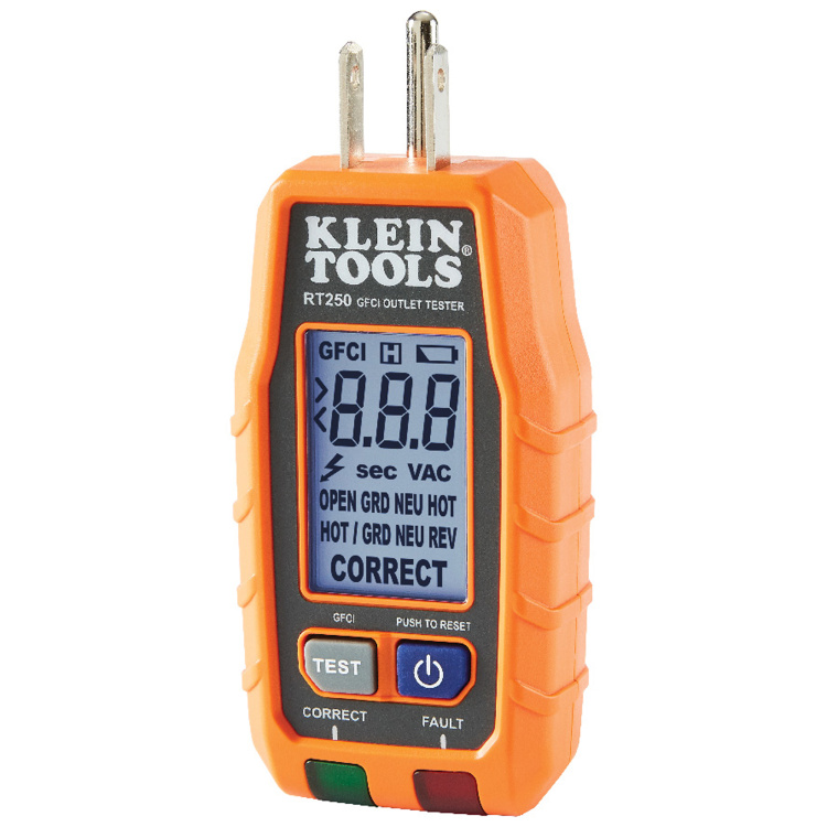 Klein Tools GFCI Receptacle Tester with LCD - Image 2