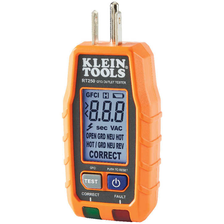 Klein Tools GFCI Receptacle Tester with LCD - Image 2