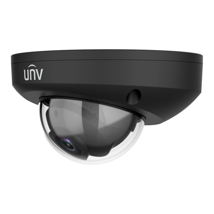 Uniview 4mp Lighthunter IR 2.8mm Fixed Mini Dome, WDR, SD Slot, PoE, Built-In Mic,Camera Black - Image 3