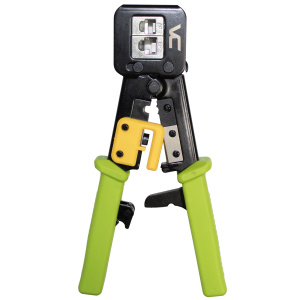 Vertical Cable Universal RJ45 Crimp Tool for Shielded Standard and Pass-Through Connectors