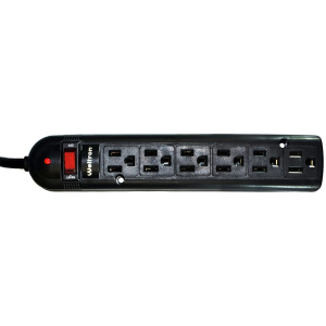 Weltron 6 Outlet 750-Joule Surge Protector with 25' Cord