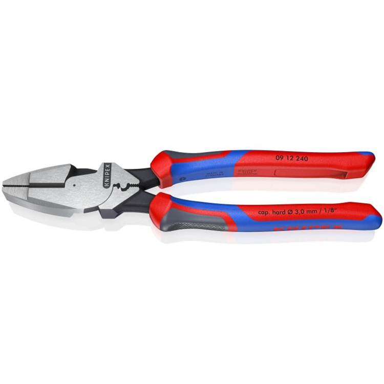 Knipex Tools 9.5" High Leverage Lineman Pliers with Fish Tape Puller & Crimper - Image 3