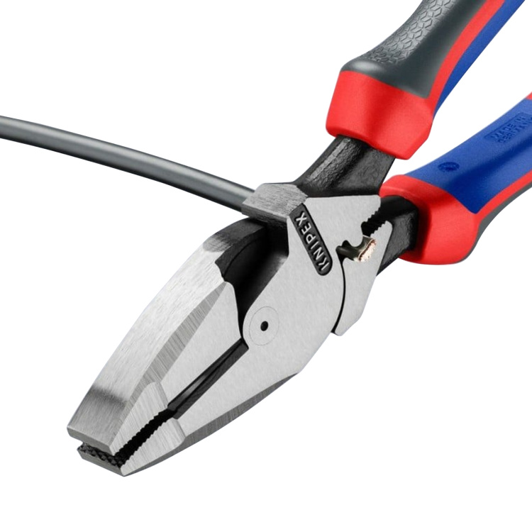 Knipex Tools 9.5" High Leverage Lineman Pliers with Fish Tape Puller & Crimper - Image 9