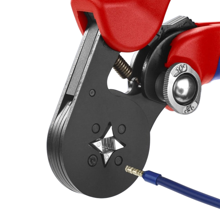 Knipex Tools 7" Self-Adjusting Crimping Pliers for Wire Ferrules - Image 6
