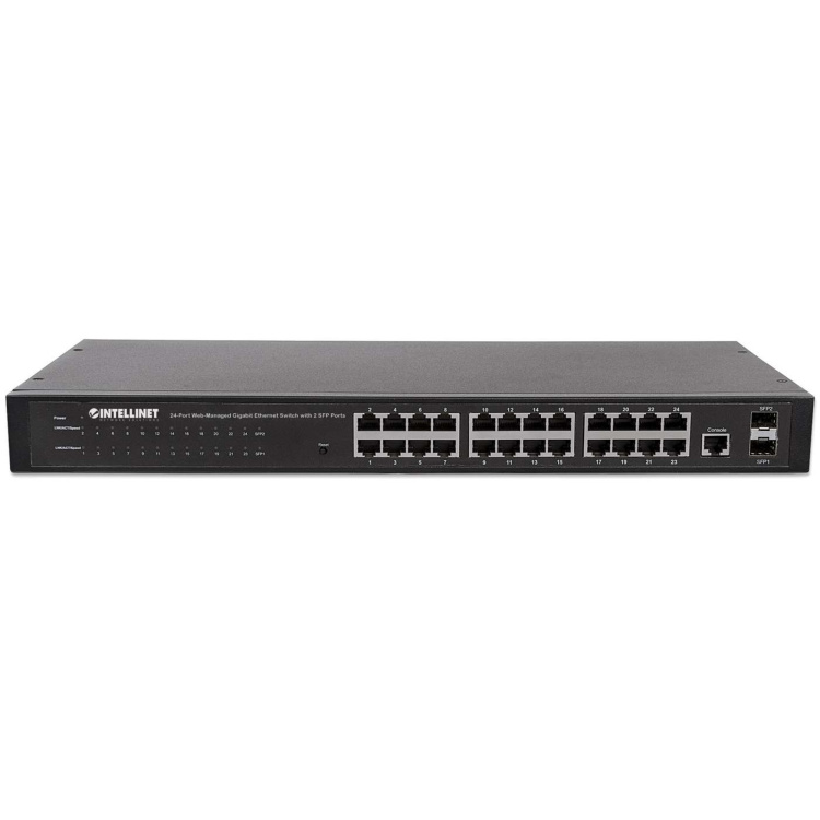 Intellinet 24-Port Web-Managed Gigabit Ethernet Switch with 2 SFP Ports - Image 3