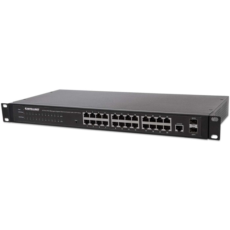 Intellinet 24-Port Web-Managed Gigabit Ethernet Switch with 2 SFP Ports - Image 6