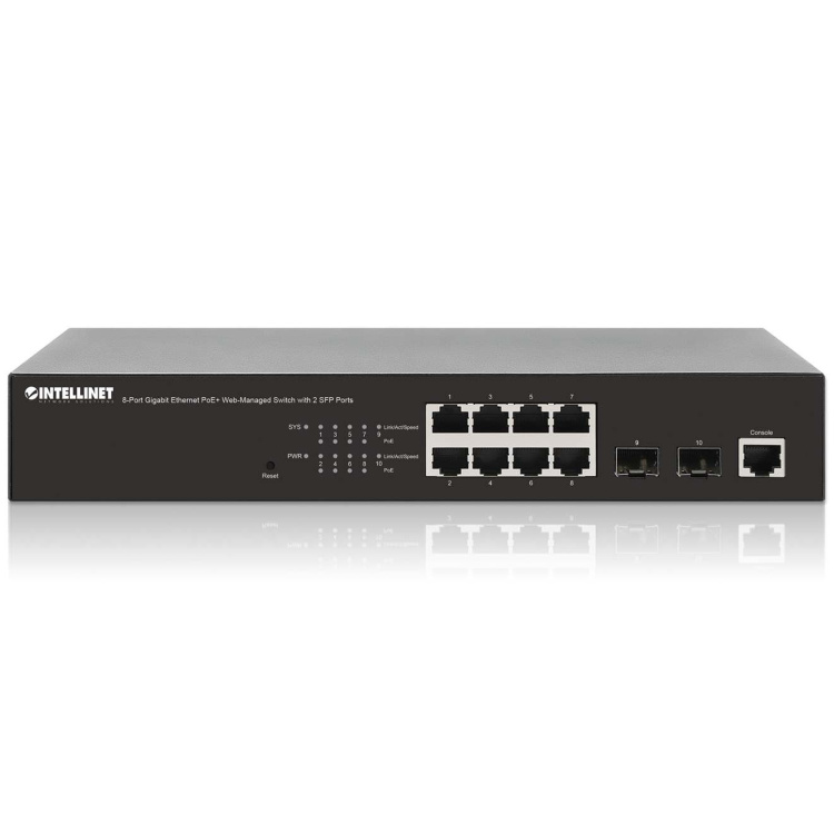 Intellinet 8-Port Gigabit PoE+ Web-Managed Switch with 2 SFP Ports - Image 5