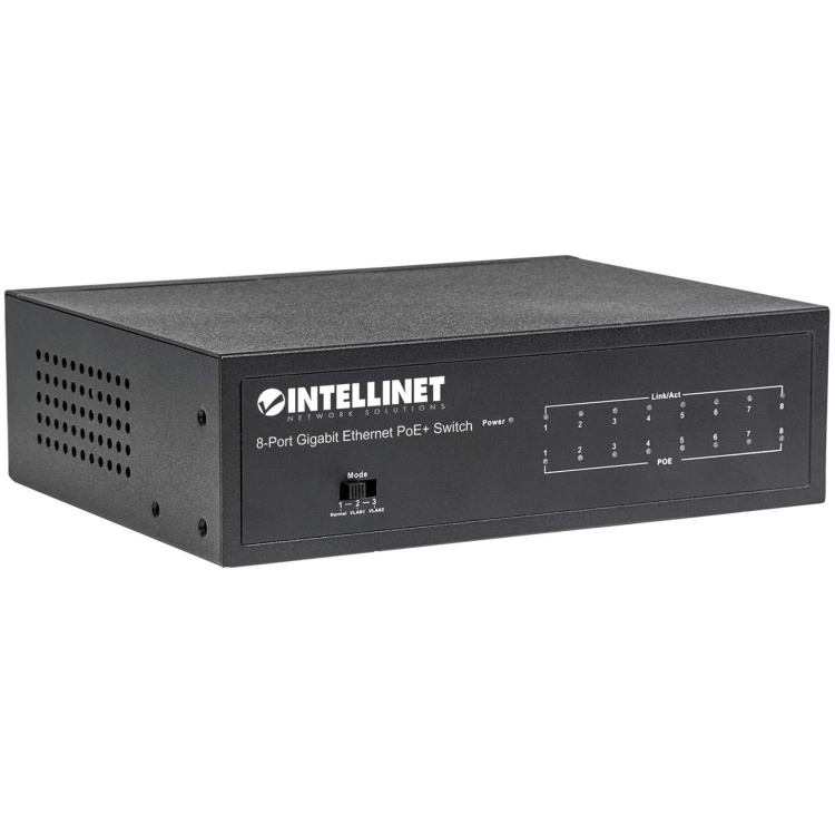 Intellinet 8 Port Gigabit Ethernet PoE+ Switch - Image 3