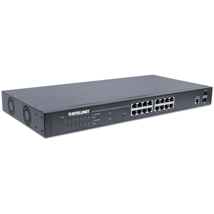Intellinet 16-Port Gigabit Ethernet PoE+ Web-Managed Switch - Image 2