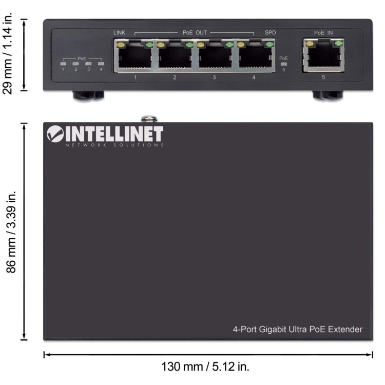 Intellinet 4-Port Gigabit Ultra PoE Extender - Image 5