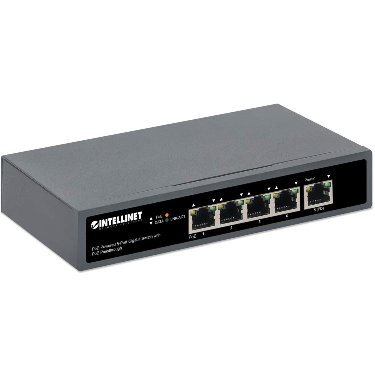 Intellinet PoE Powered 5-Port Gigabit Switch with PoE Passthrough - Image 2