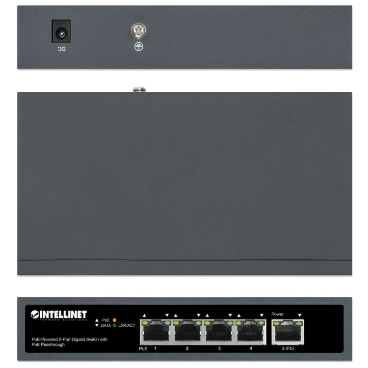 Intellinet PoE Powered 5-Port Gigabit Switch with PoE Passthrough - Image 6