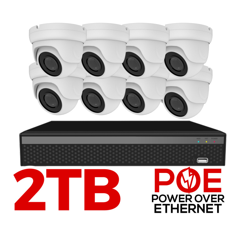 Oculus Pro 8 Channel 2MP IP Surveillance Kit | 2TB HDD