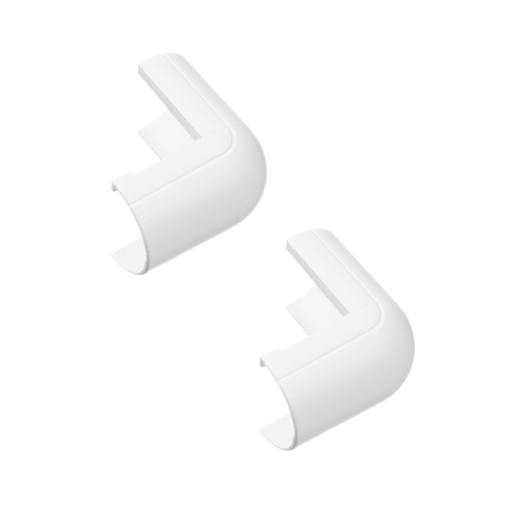 D-Line 1" Mini PVC Clip-Over Internal Corner White | 2 Pack