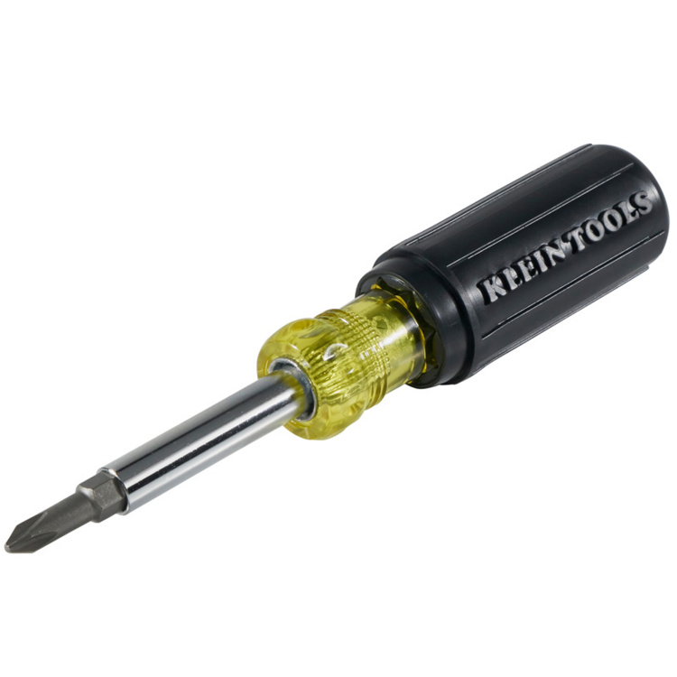 Klein Tools Multi-Bit Screwdriver/Nut Driver, 5-in-1, Phillips, Slotted Bits - Image 3