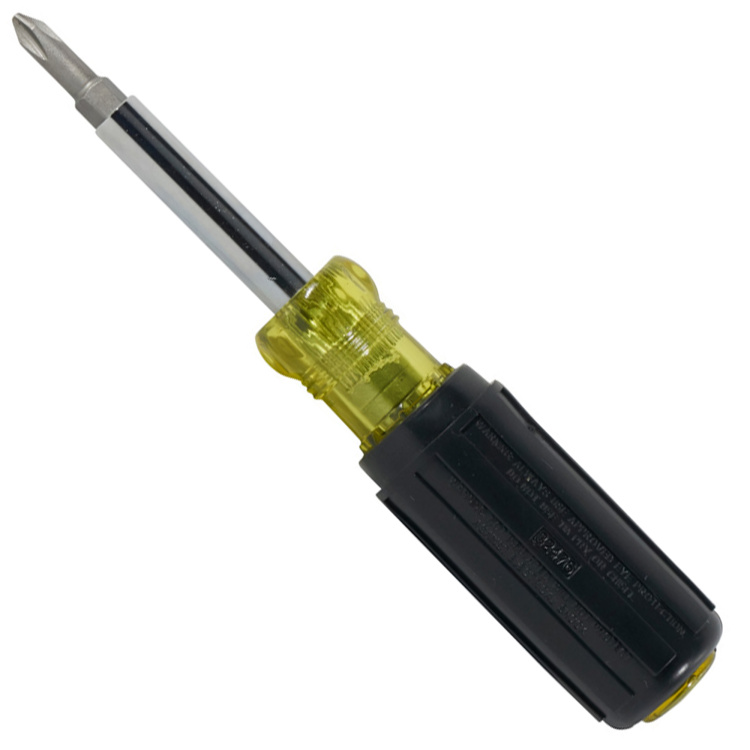 Klein Tools Multi-Bit Screwdriver/Nut Driver, 5-in-1, Phillips, Slotted Bits - Image 4