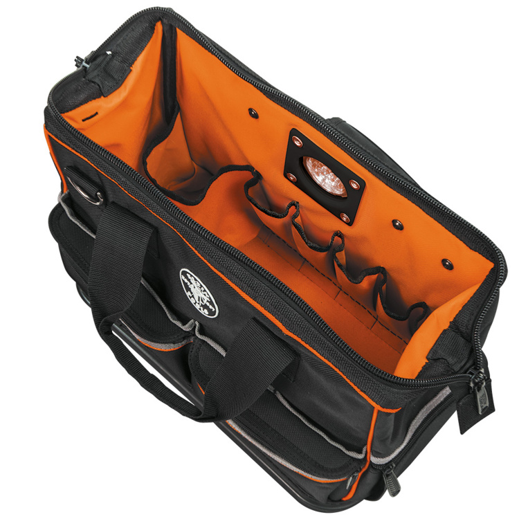 Klein Tools Tool Bag, Tradesman Pro Lighted Tool Bag, 31 Pockets 15-inch - Image 3