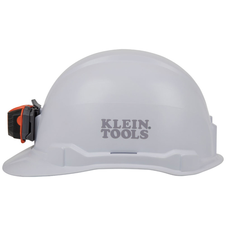 Klein Tools Hard Hat, Non-Vented, Cap Style with Headlamp | White - Image 4