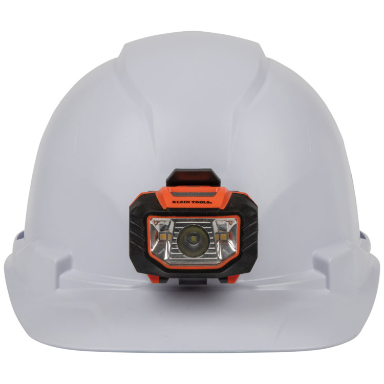 Klein Tools Hard Hat, Non-Vented, Cap Style with Headlamp | White - Image 6