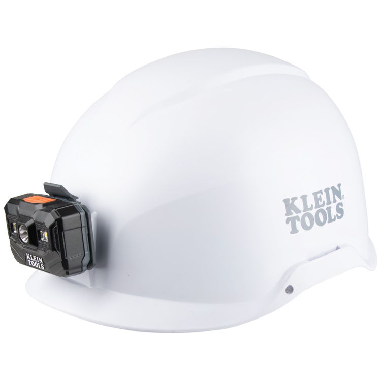 Klein Tools Safety Helmet, Class E, with Rechargable Headlamp |  White - Image 2