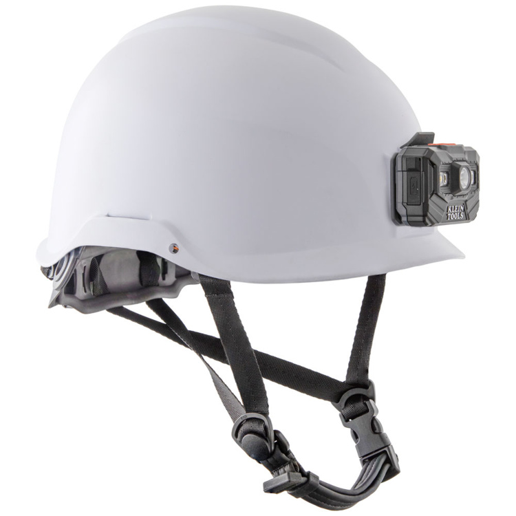 Klein Tools Safety Helmet, Class E, with Rechargable Headlamp |  White - Image 3