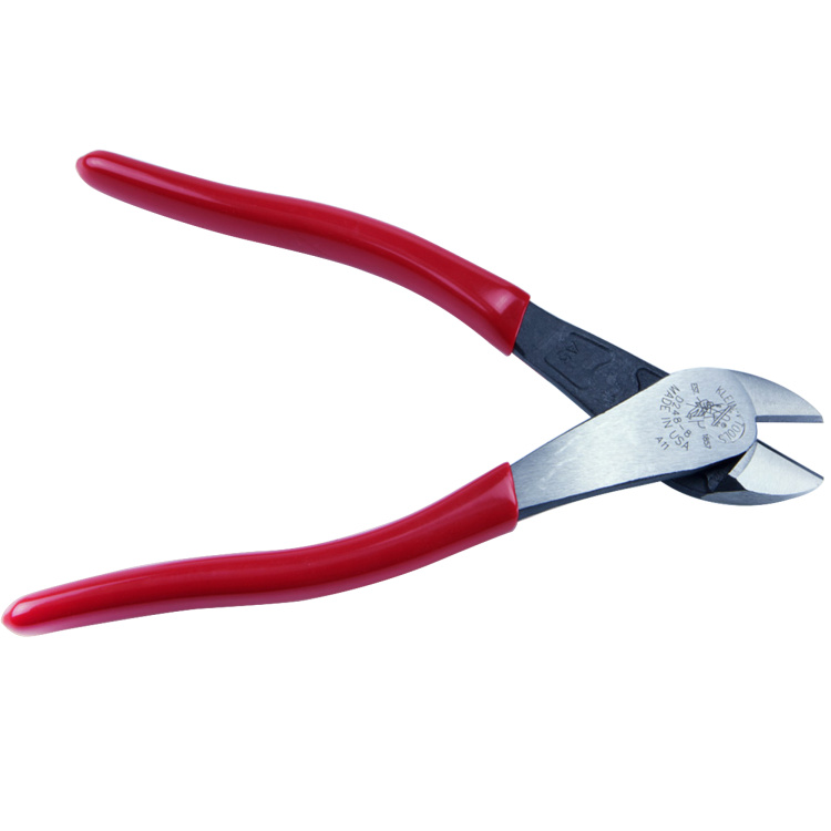 Klein Tools 8" Diagonal Cutting Pliers, Angled Head, Short Jaw - Image 2