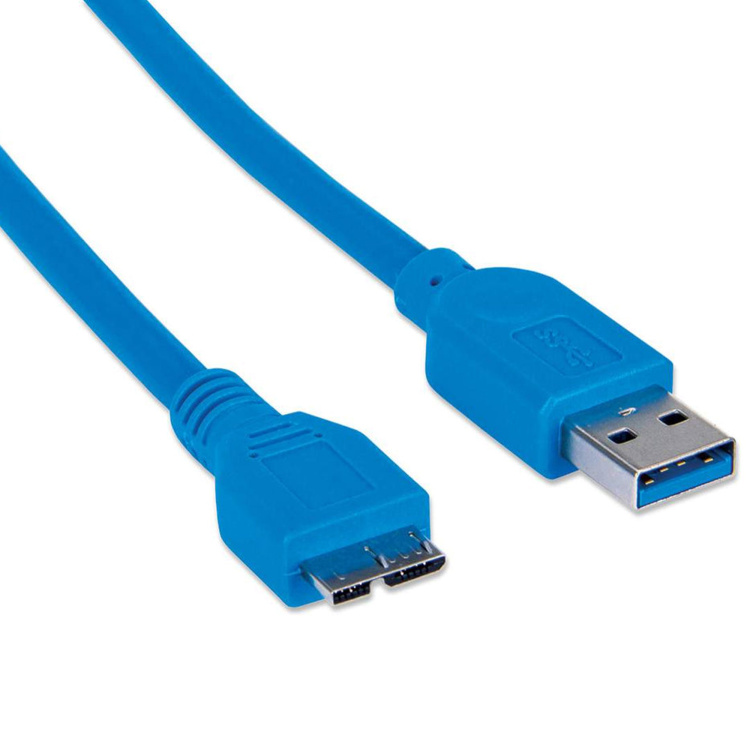 Manhattan 6.5' USB-A to Micro-B 3.2 | Blue - Image 2