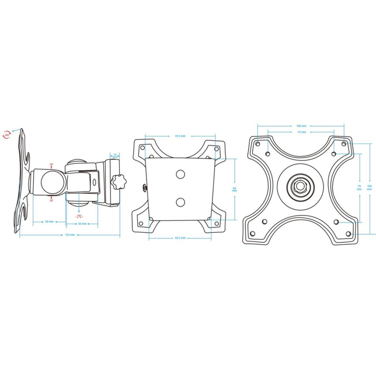 Manhattan 13" - 22" Full-Motion Knuckle Monitor Mount - Image 6