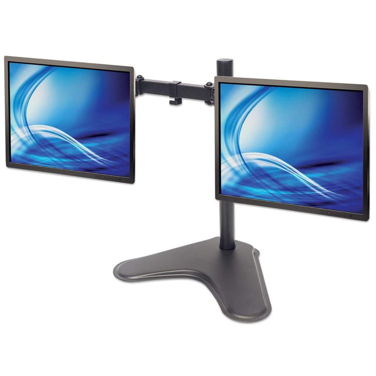 Manhattan Universal Dual Monitor Stand with Double-Link Swing Arms - Image 3