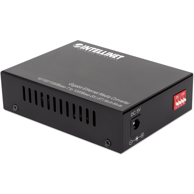 Intellinet Media Converter St Multimode Fiber Optic 10/100/1000 Base-T to 1000 Base-SX 550m 1,800ft Autonegotiation - Image 2