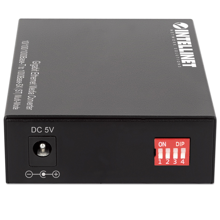 Intellinet Media Converter St Multimode Fiber Optic 10/100/1000 Base-T to 1000 Base-SX 550m 1,800ft Autonegotiation - Image 4