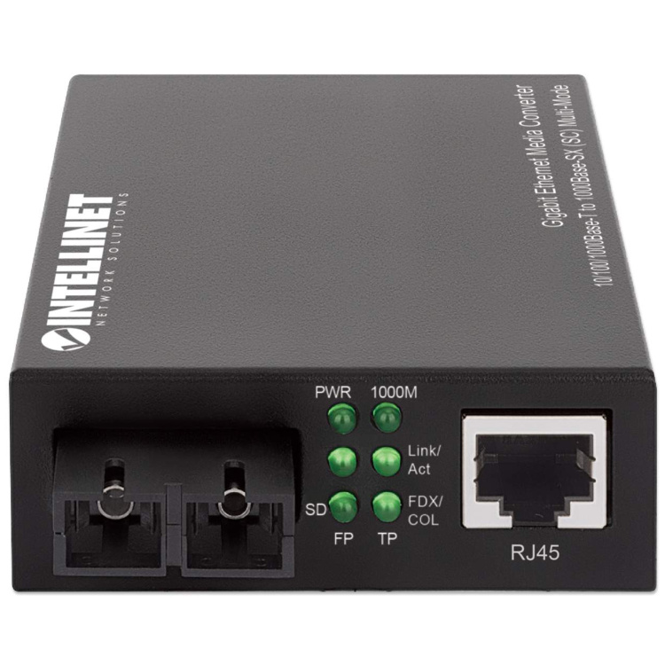 Intellinet Media Converter SC Multimode 10/100/1000 Base-T to 1000 Base-SX 500m (1,800 Ft) Autonegotiation - Image 5