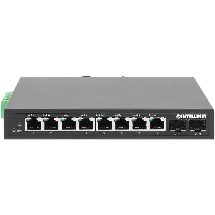 Intellinet 8 Port Industrial Gigabit Ethernet Switch with 2 SFP Ports - Image 3