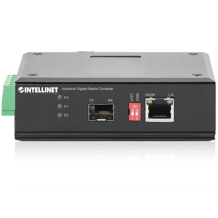 Intellinet Media Converter Industrial Gigabit Ethernet 10/100/1000 to Unloaded SFP Slot 12 to 56VDC - Image 5