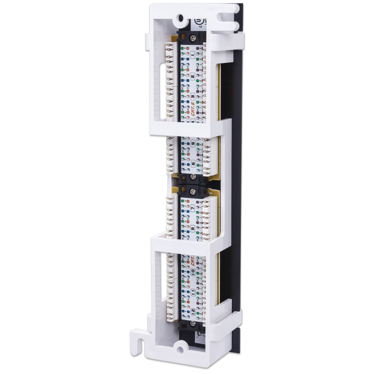 Intellinet 12-Port Cat6 Vertical Patch Panel | 89D Mounting Bracket - Image 3