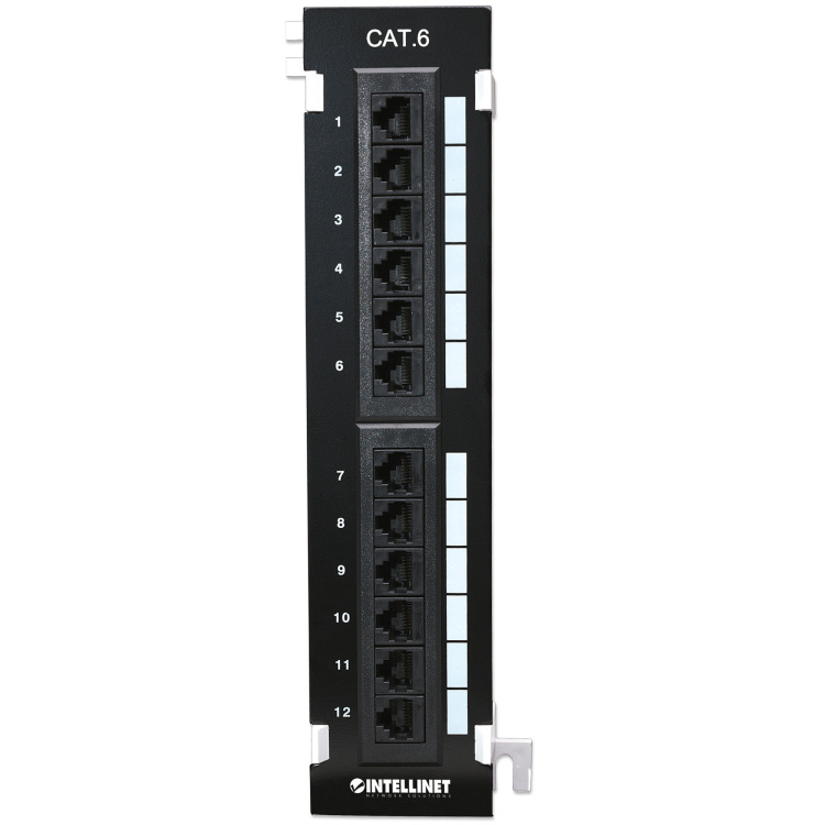 Intellinet 12-Port Cat6 Vertical Patch Panel | 89D Mounting Bracket - Image 5