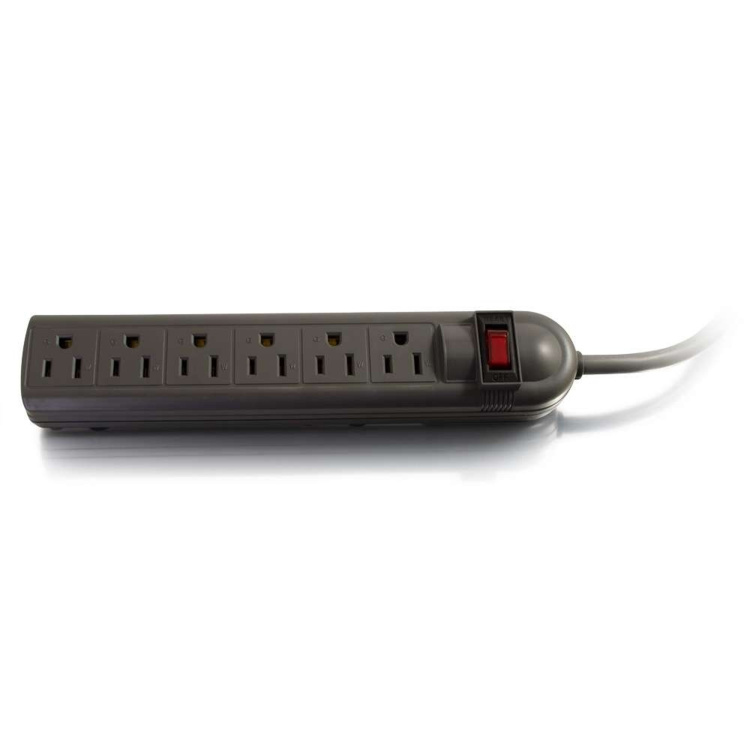 C2G® 6-Outlet Power Strip with Surge Suppressor | 4ft Cord - Image 3