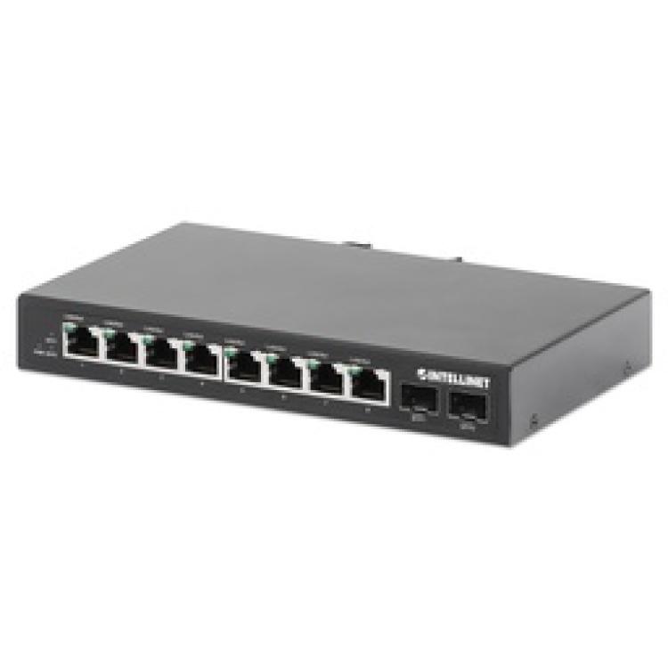 Intellinet 8 Port Industrial Gigabit Ethernet Switch with 2 SFP Ports