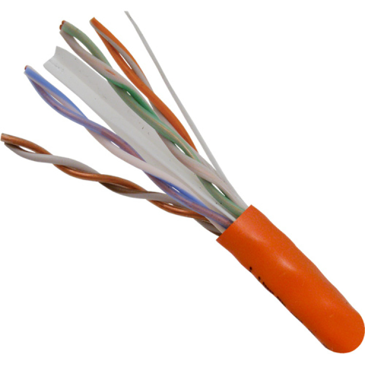 Vertical Cable 1000ft Cat6 Non-Shielded CMR (Riser) | Orange