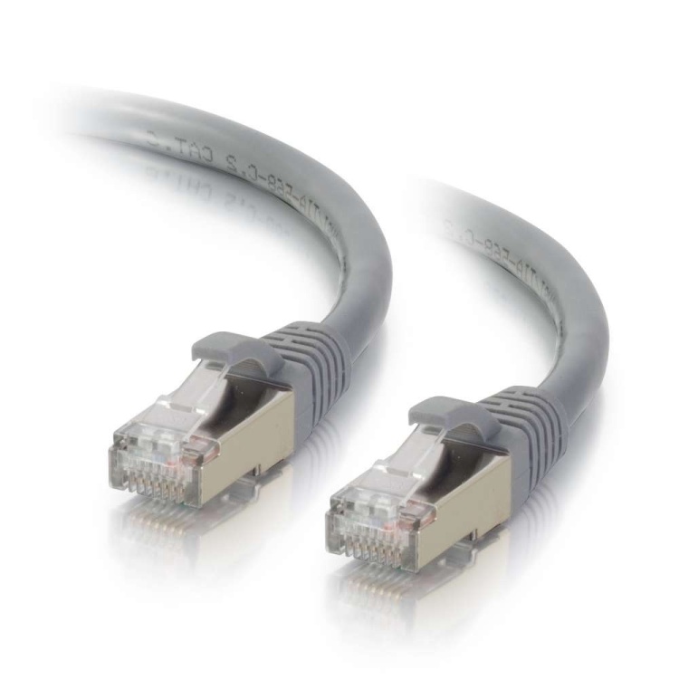 Ortronics 10' Cat6 STP Dual Shield Patch Cable With Snagless Boots | Grey