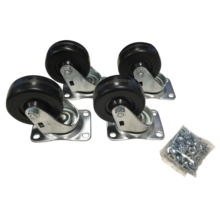 Hammond Heavy-Duty Floor Casters (No Lock) | 4 Pack