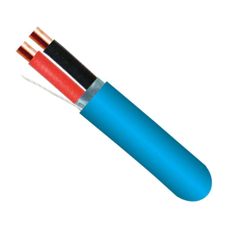 Southwire 16AWG 2 Conductor Solid Shielded FPLP (Plenum) Fire Alarm Cable | Blue