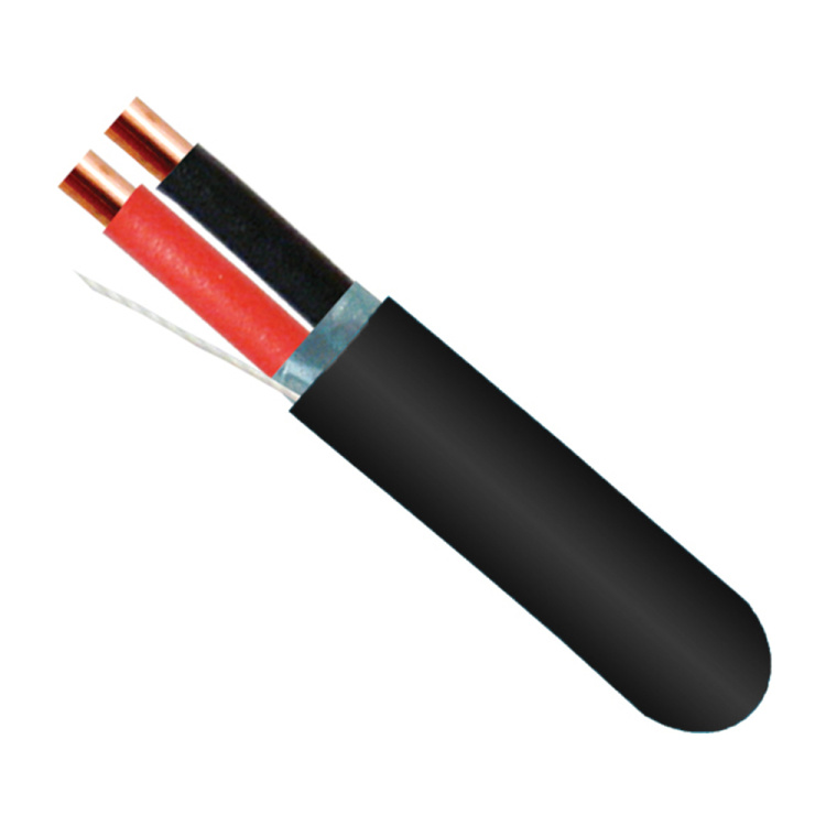 Southwire 18AWG 2 Conductor Solid Shielded FPLP (Plenum) Fire Alarm Cable | Black