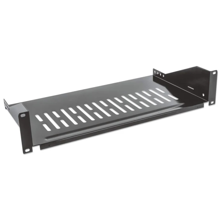 Intellinet 2U Vented Cantilever Rack Shelf | 9.8" Depth