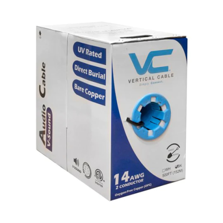 Vertical Cable 14AWG 2 Conductor High-Strand Audio Cable | Direct Burial