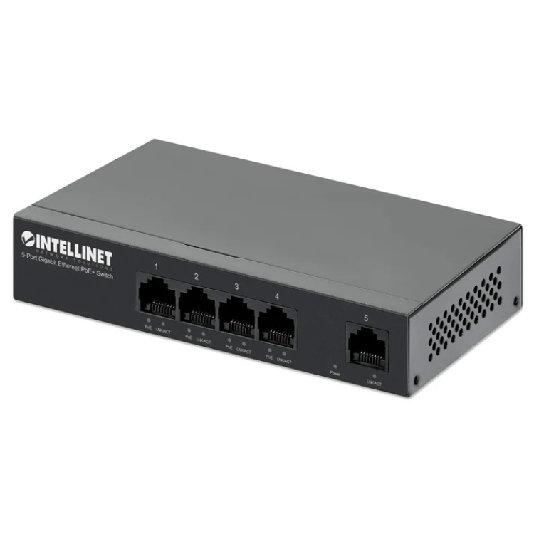 Intellinet 5-Port Gigabit Ethernet POE+ Switch