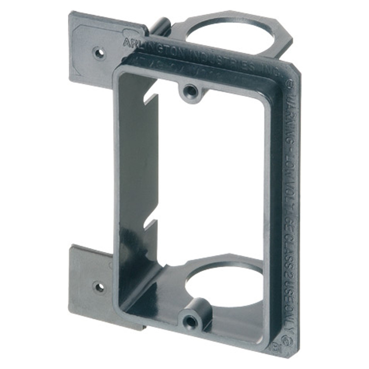 Arlington Industries Single Gang Low Voltage Mounting Bracket for New Construction with Knockouts