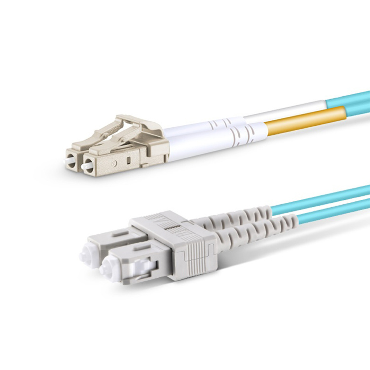 LC/SC OM3 Duplex Fiber Patch Cable | 1 Meter