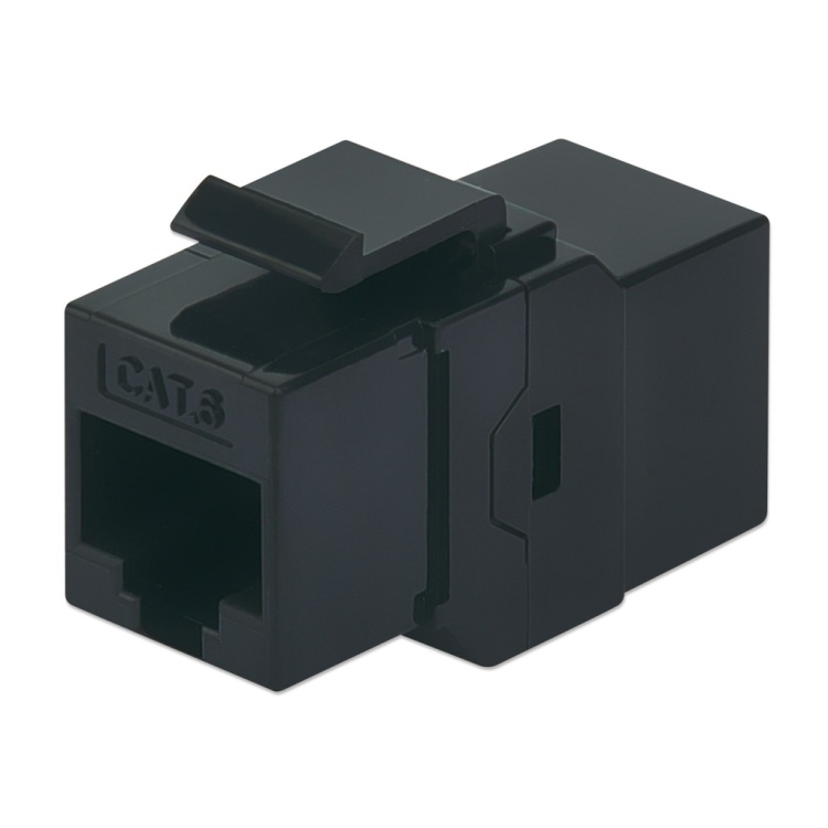 Intellinet Cat6 Inline Keystone Coupler | Black